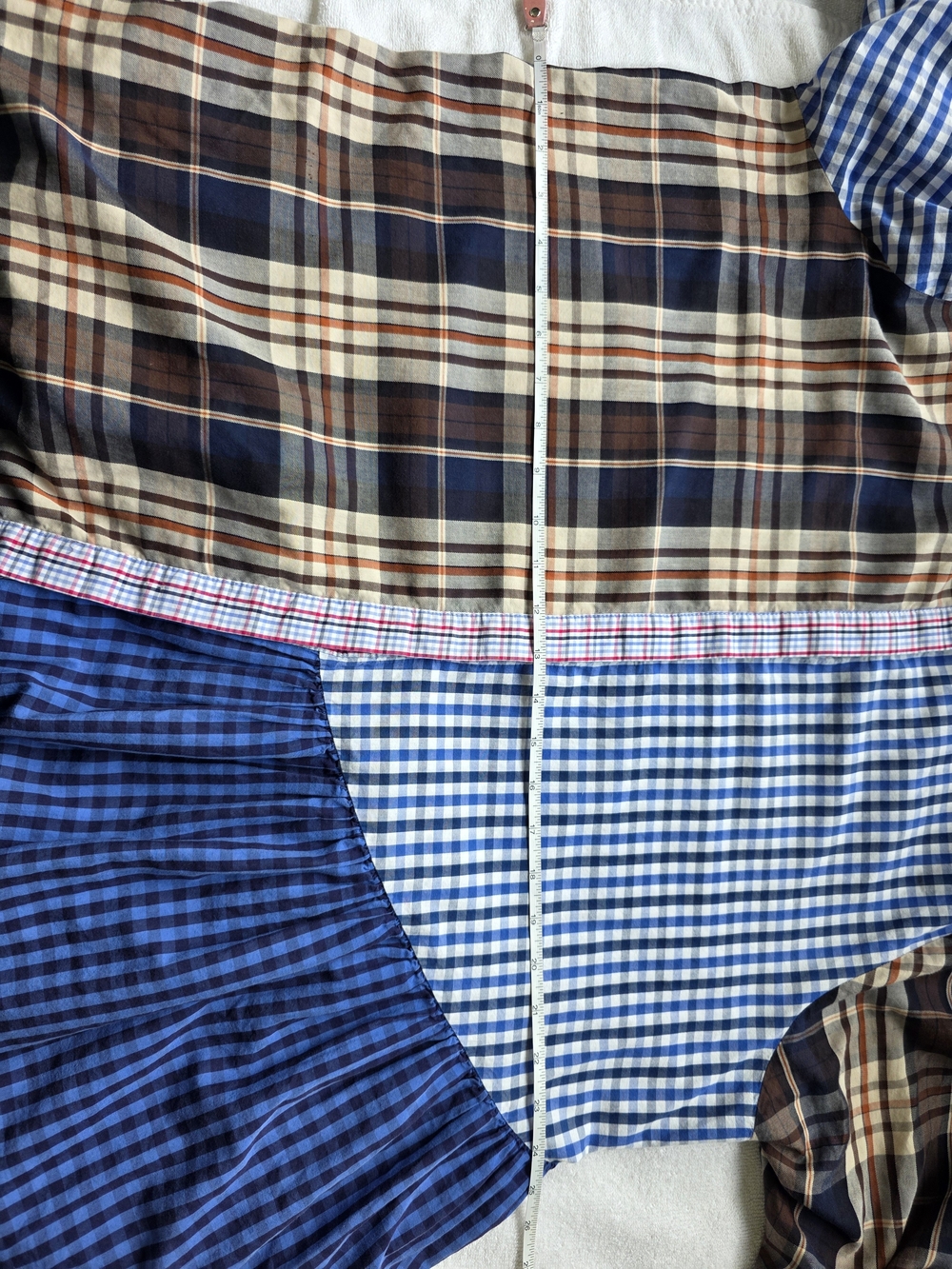 Zara Woman Patchwork Plaid Gingham Ruffle Shirt Size S Artsy Fall Fashion Preppy - Picture 11 of 14